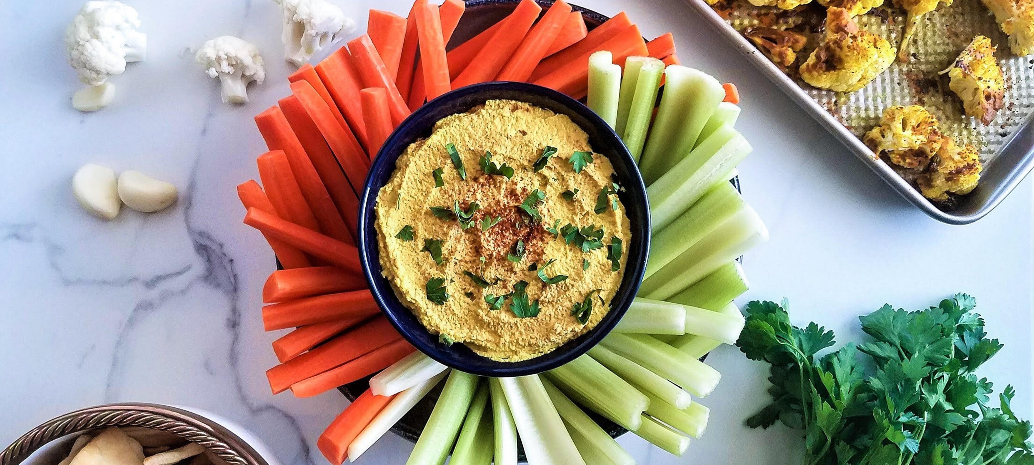 Golden Cauliflower Hummus - Foxy Fresh Produce