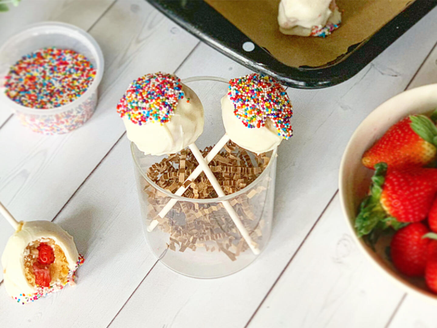 Strawberry Cake Pops Foxy Fresh Produce