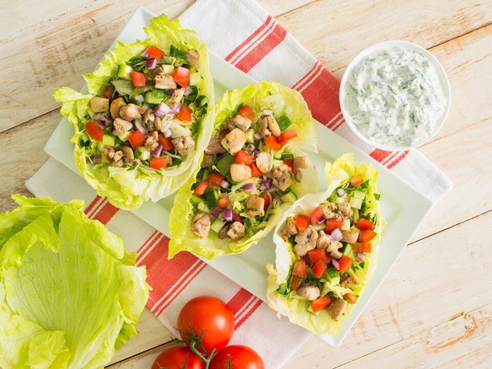 Chicken Gyro Lettuce Cups Foxy Fresh Produce